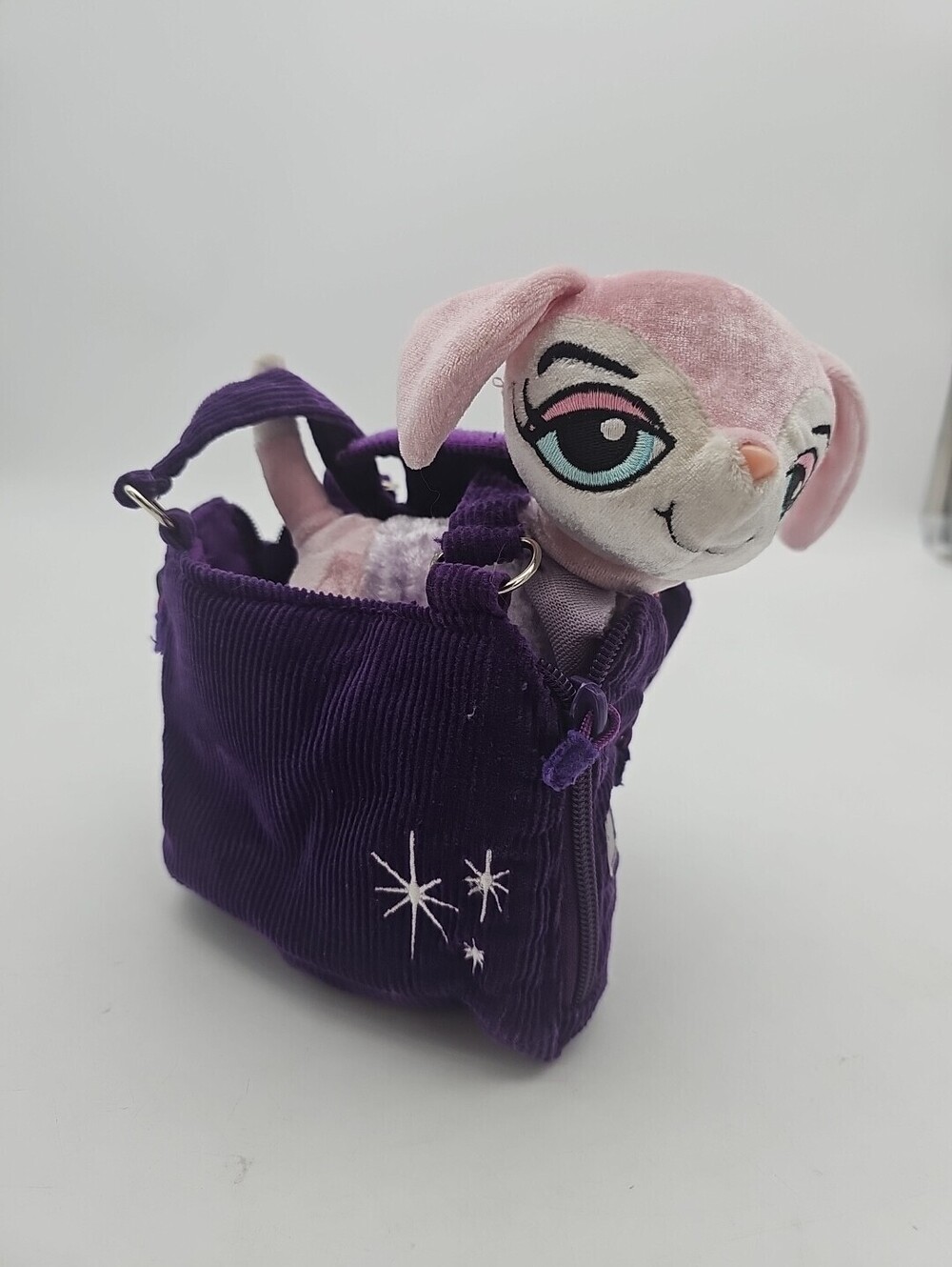 Bratz Petz Cat Purple Bobble Head Poseable Plush Fluffy Tail 7'' with Bag 2005